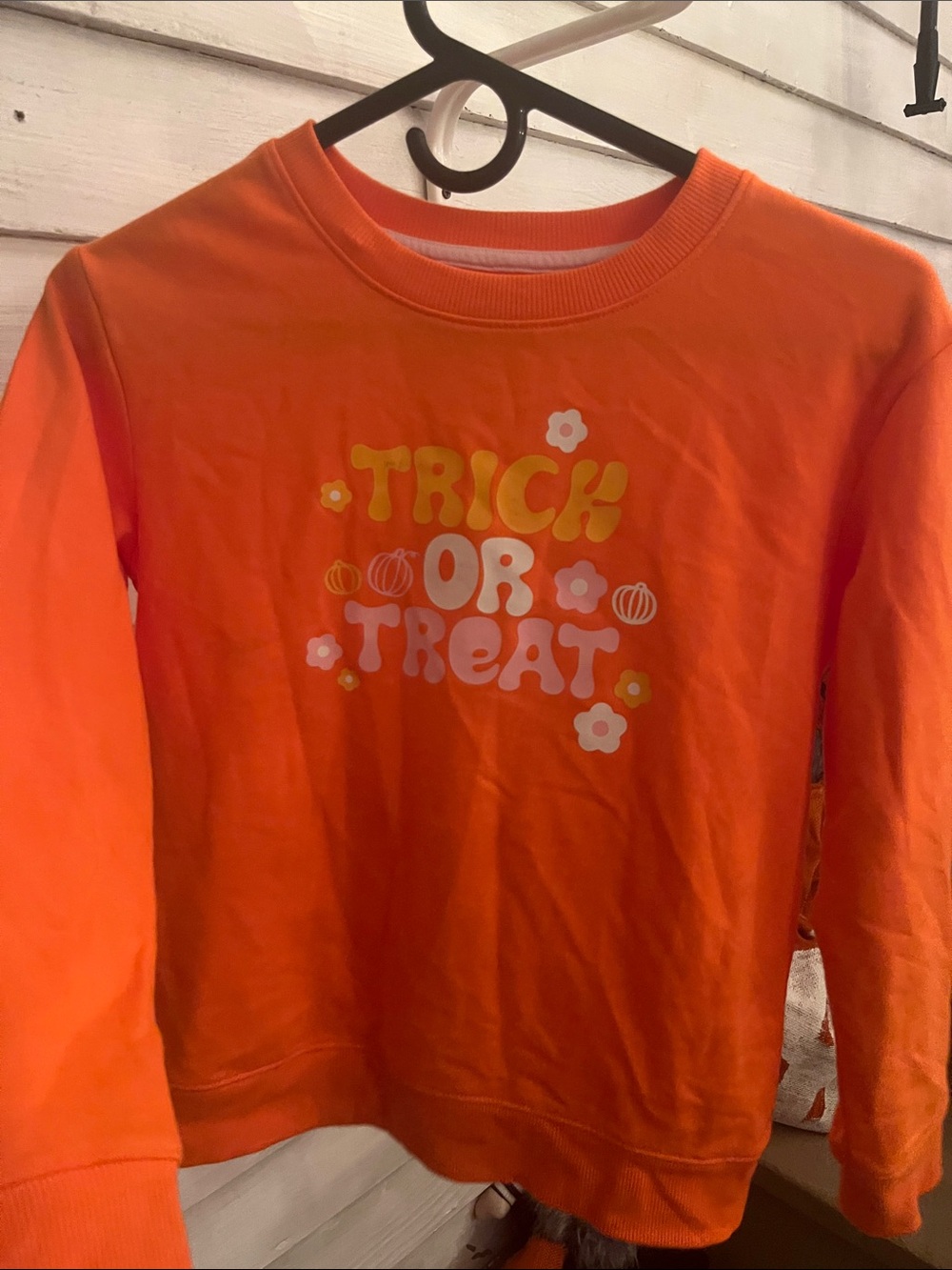 Cat & Jack Orange 'Trick or Treat' Crewneck Sweatshirt